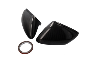Door mirror covers in dry carbon fibre RHD. Porsche 992 / 9J1 Taycan - 992857527GG2X, 992857528GG2X - ML-ZDH435-PRO