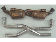 Tuyaux de dérivation du convertisseur catalytique d'échappement. Porsche 996 GT3 - 99611112108, 99611302193, 996113021EX, 99611302197, 996113021FX, 99611302293, 996113022EX, 99611302297, 996113022FX