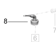 Passe-fil d'amortisseur (type suspension pneumatique). Porsche Macan - 95B971873A