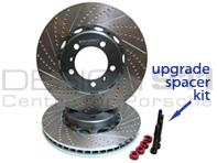 Disco de freno / rotor perforado y ranurado 2 piezas TRASERO 996 / 997.1
