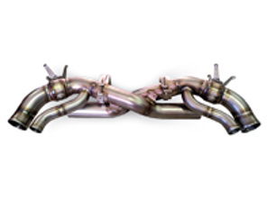 Sports exhaust rear silencer cross pipes Porsche 992 turbo - P0.004.C01, 992251057B, 992298019C