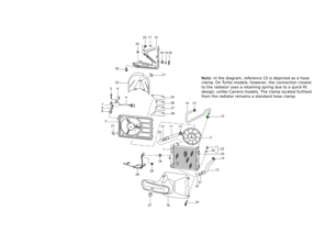 Retaining Spring for Front Radiator Hose. Porsche 996 & 997 Turbo / GT2 - 99610680215