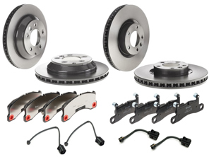 Pastiglie freno anteriori e posteriori e pacchetto disco freno. Porsche Cayenne 958 Hybrid - 95835140401, PAA698151, 95861236500, 95535240131, PAA698451A, 95861236550