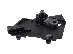 Kunststoffhalterung für Motorhaubenentriegelungshebel - Fahrerfußraum. Porsche 958 Cayenne 2011-2018 - 95851163300, 95851163301