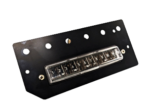 Panel de fusibles con tapa, 12 fusibles para actualización de fusibles de cuchilla. Porsche 914 - 91461231510, 91461231610, 91461231910, 91461231911 - RD-914.FP