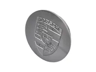 Radkappe Silber mit silbernem Wappen Metall für Porsche - 92836103201, 92836103205