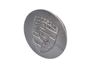 Tapacubos Plata con escudo Plata metal para Porsche - 92836103201, 92836103205