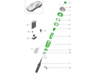 前螺旋弹簧套件（带运动悬挂）（M030 / M031）。适用于保时捷 991.2 C4 / C4S 2016-19 款。 - 99134353133504, 9P1412103, 9P1412137A, 99134330103, 9P1412149, 9P1412269, 99134350103, PAF00855000