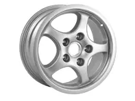 Front 16-inch Cup alloy wheel, Silver metallic. Porsche 968 - 94436211602, 94436211600, 94436211400
