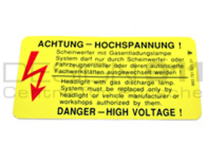 Sticker Hoogspanningskoplamp. Porsche 993 - 99370163101