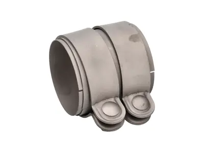 Exhaust clamp in Titanium for rear silencer to catalytic converter Porsche 992.1 / 992 Turbo - 992253143A, 992253143D