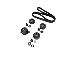 Full Pulley & Belt Kit - Tensioner, Idlers & Drive Belt - for Porsche 996 Carrera (Tiptronic With Air Conditioning) 1998-2005 - 99610226050, 99710226000, 99610211957, 99610211958, 99610212752, 99610212754, 99610211853, 99610211855, 99610211856, 99610212552, 99610212553, 99610236550, 99907203909, 99907204109, 99907205901, 99610211754, 99610211756, 99610211757, 99610215164, 99610215166, 99610215168