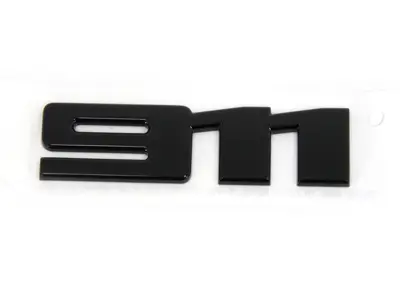 Stemma del cofano posteriore 911, in nero lucido. Porsche 992Turbo - 992853675H041, 992853675H