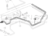 液压管路。保时捷 964 M339 - 96431534302