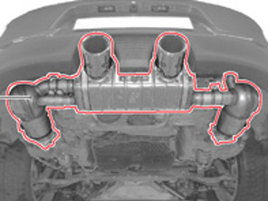 Sports exhaust system. Porsche 911 (991.2) 2017>> - 99104420030