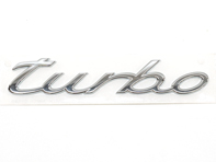 TURBO - Verchroomd achterembleem voor Porsche 95B.1 Macan Turbo - 95B853675B