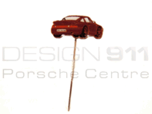 Stick Pin 'Porsche 911 Turbo' Ruby stone red