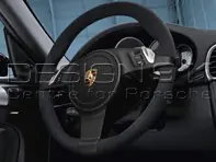 Multifunktionslenkrad in schwarzem Alcantara. Porsche 997 / 987 Boxster / 987C Cayman - 99704440214, 99704440215, 99704440219