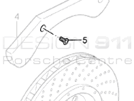 Plaque de protection du disque de frein Vis. Porsche Carrera GT