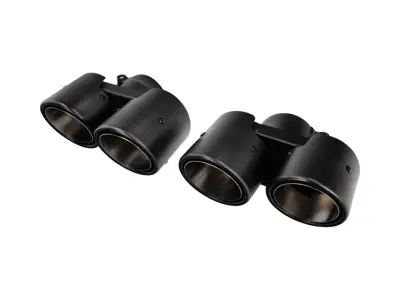 Double-end Sport tailpipe set, Matt Carbon fibre. Porsche 997.2 Turbo - CARP97TDFIERKEV