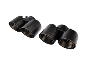 Dubbele Sport uitlaatpijpset, Matt Carbon fiber. Porsche 997.2 Turbo - CARP97TDFIERKEV