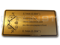 Calcomanía de holgura de válvulas. Porsche 911/914/964 - 90100650300