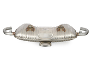 Exhaust muffler / silencer. Porsche 986 Boxster 97-99 - 99611112107, 99611112106, 99611114105, 99611114111, 99611114202, 99611114211, 99611115101, 99611115202, 9961111210