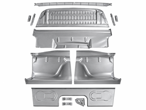 KIT SEZIONE SEDILE POSTERIORE PORSCHE 1969-71 901 CAMBIO - 91150195100, 90150177000, 90150177100, 1680250310, 91151203560, 90150308140, 91150195150, 90150208100, 91150100020