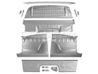 KIT PARTE ASIENTO TRASERO PORSCHE 1969-71 901 CAJA DE CAMBIOS - 91150195100, 90150177000, 90150177100, 1680250310, 91151203560, 90150308140, 91150195150, 90150208100, 91150100020