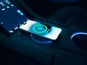 Wireless phone charger with Magsafe. Porsche Taycan - 9J1864365D5Q0, 9J1864365D, 9J1864365DOZ1, 9J1864365DOS8, 9J1864365E, 9J1864365EOZ1, 9J1864365EOS8