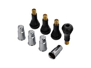 Crested Wheel Valve Cap Set. Original Porsche