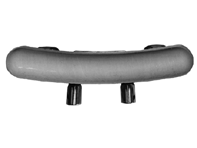 Silenciador de escape / caja trasera del silenciador. Porsche 914 1.7L, 1.8L 08/1969-07/1974 - 91.408, 91408, 1620604600, 021251053C, 021251101E, 021251101K - 91.408, 1620604600