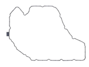 Oil pan gasket. Porsche 95B Macan 2.0L - 95810364900, 95810364911, 822.480