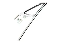 Deurruitframe in chroom met uitzetraam. Porsche 911 Targa 69-76 - 1685250270, 1685250280, 90154200543, 90154200643 - 1685250270, 1685250280