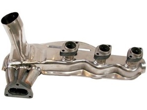 Exhaust heat exchangers, Polished stainless steel. Porsche 911 1984-89 - 91.104, 91.104S, 1623103900, 1623104000, 93021102901 - 1623104000