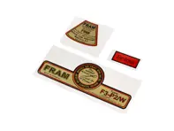 Fram oil filter decal set. Porsche 356 / 356A / 356B / 356C - 54607827, 54607800 - 1601503510