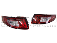 后部指示器单元，透明/红色 v3，带 LED 灯泡，适用于保时捷 997 - 99763100091