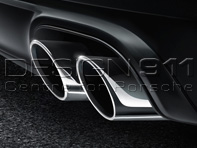 Uitlaateindpijpen SPORTS in ZILVER. Porsche 991.2 C2 / C4 / Targa 42016 >> - 99104420020