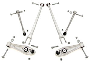 Bras de suspension 'Coffin Arm' et Kit bras de suspension ARRIÈRE Porsche 986 1997 - 2004 - 99634105316, 99634105317, 98633104307, 986.331.043.07, 98633104304, 98633104305, 98633104306, 98633104308, 98633104307, 99733104505, 99631124508, 99633124510, 99633104505, 99633104507, 99634105319 - JTC1170, JTC1186