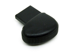 Bouton de commande de chauffage. Le noir. Porsche 911 1986-89 - 9116131390001C, 9116131390101C