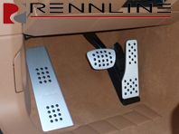 Rennline aluminium 3-delige pedaalset met Porsche-embleem op rubberen grip. Porsche Panamera PDK - P7162102D, P71.62102D