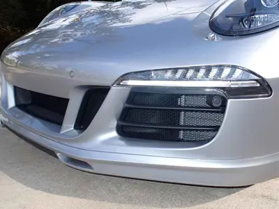 Rennline Front bumper wire mesh grill kit Black  (Outers). Porsche 991/991S - E100011221, E100011222, E100012221, E100012222, E127