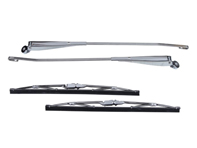 Ensemble avant de bras d'essuie-glace. Voitures Porsche 911 / 912 / 964 LHD - 91162831300, 1698301210, 1698300670, 1698300680, 91162831400, 91462831310, 91462831410