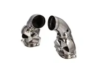 Scatola ribaltabile del riscaldatore. Porsche 911 / 930 1987-89 Acciaio inossidabile SET DI 2 - 9220001, 91121101400, 91121101300
