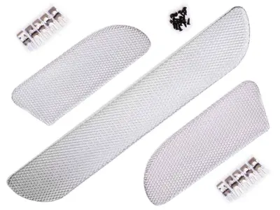 Kit de rejilla de malla metálica para parachoques delantero Rennline. Porsche 997.2 Carrera 2009-12 - E1001 - E97.98, E9798