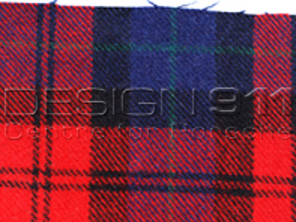 Porsche Classic Stoff SCHOTTENKARO Rot - Blau - P9111354