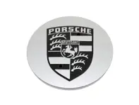 Wheel Cap Silver with Black crest metal for Porsche - 92836103201