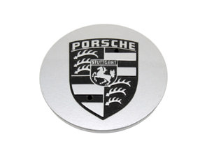 Wheel Cap Silver with Black crest metal for Porsche - 92836103201