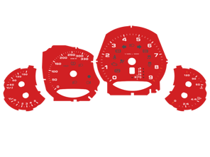 Dial face set,  PDK / KMH. Porsche 991.1