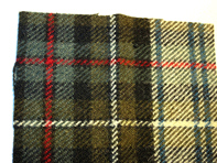 保时捷经典面料 SCHOTTENKARO 米色 - 棕色带红色条纹 - P9111356